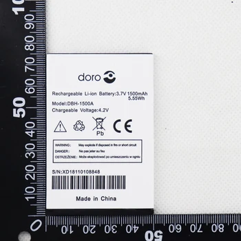 2 шт./лот, 1500 мАч, DBH-1500A, аккумулятор для мобильного телефона Doro Liberto 810