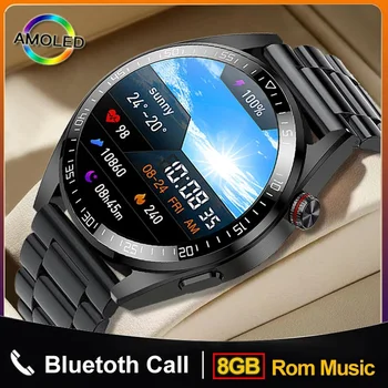 2023 Новые Смарт-часы с Bluetooth-Вызовом 454*454 AMOLED 1,39-дюймовый Экран, Часы, всегда отображающие время, 8 ГБ Локальной музыки, Умные Часы Для Мужчин