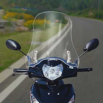 Аксессуары для мотоциклов, лобовое стекло HD, Прозрачное, для Honda Wh125-17c-17b, модели с изогнутым лучом, Универсальные