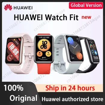 Глобальная версия HUAWEI Watch FIT новые смарт-часы с NFC, 1,64-дюймовый AMOLED-дисплей, мониторинг SpO2 в течение всего дня, Длительное время автономной Работыmartwatch2022