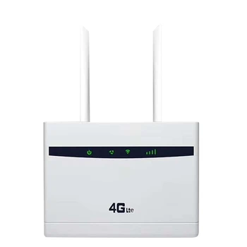 Маршрутизатор 4G LTE CPE 300 Мбит/с, беспроводной маршрутизатор WiFi со слотом + два отверстия для антенны, улучшенный сигнал, версия для ЕС-Штепсельная вилка США