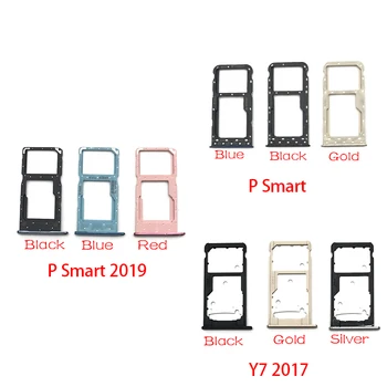 Слот для SIM-карты, держатель лотка для SD-карт, Адаптер Для Huawei Y7 Y6 Pro 2017 P Smart 2019, Запасные части для Замены Лотка для SIM-карты