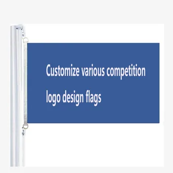Флаги с логотипом соревнований, 90 x 150 см, 100% полиэстер, Digitaldruck